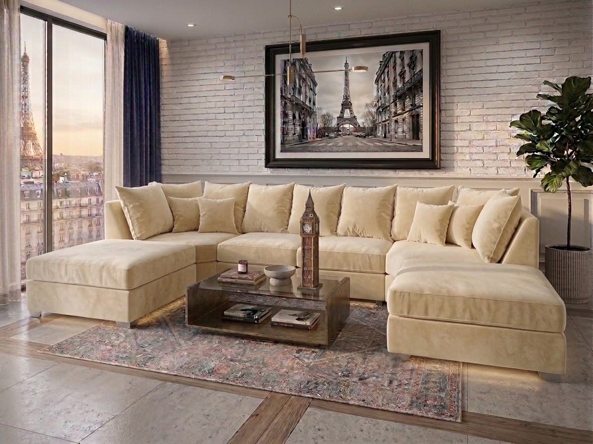 Panoramic U-Shape Luxury Sofa Suite — Zaffi Interior